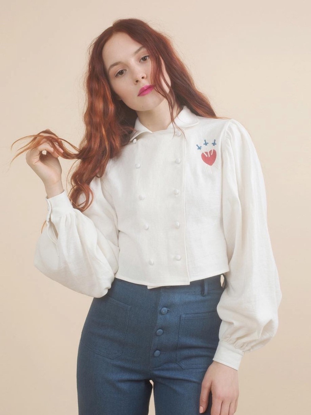 Rare samantha pleet pastry blouse tarot three of swords large AW18